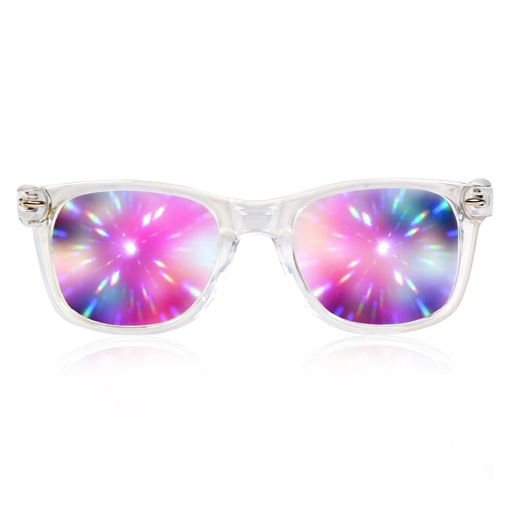 2012 Ultimate Diffraction Glasses - Clear - 3D Prism Rainbow Effect - Great